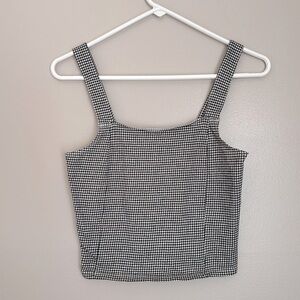 AE gingham print cropped tank